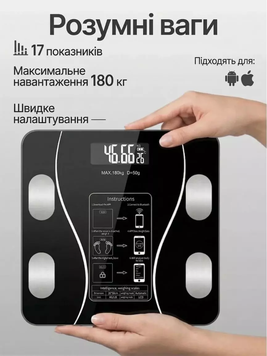 Розумні ваги Smart Scale A1 — електронний аналізатор тіла